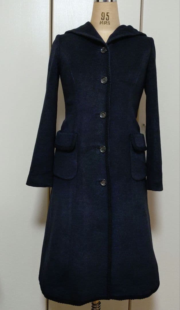 Harrods　ハロッズ　ロングコート　アンゴラ　シルク　ウール　カシミヤ