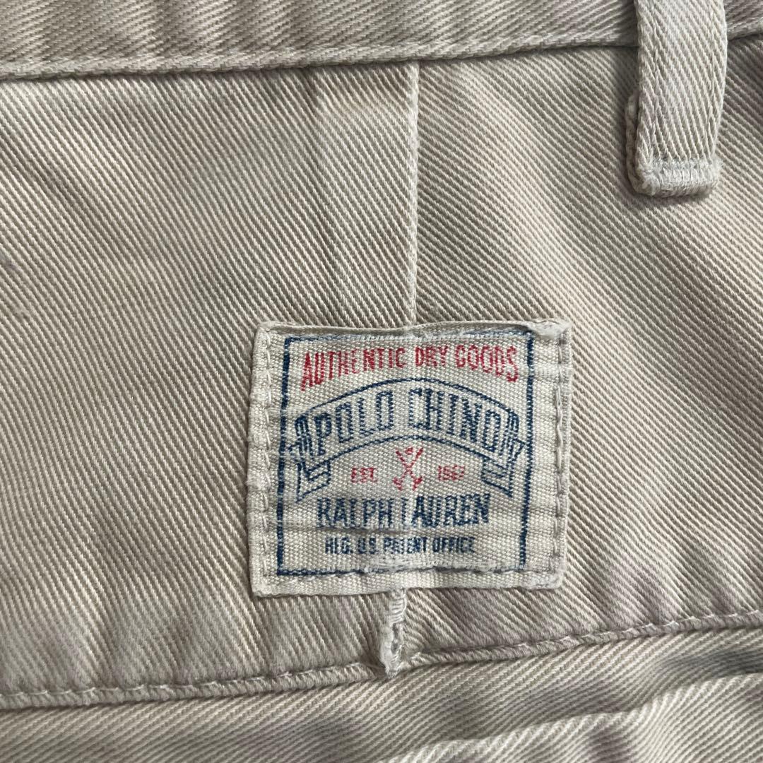 【USA製】Polo RalphLauren ポロチノ　2タックワイドチノパンツ