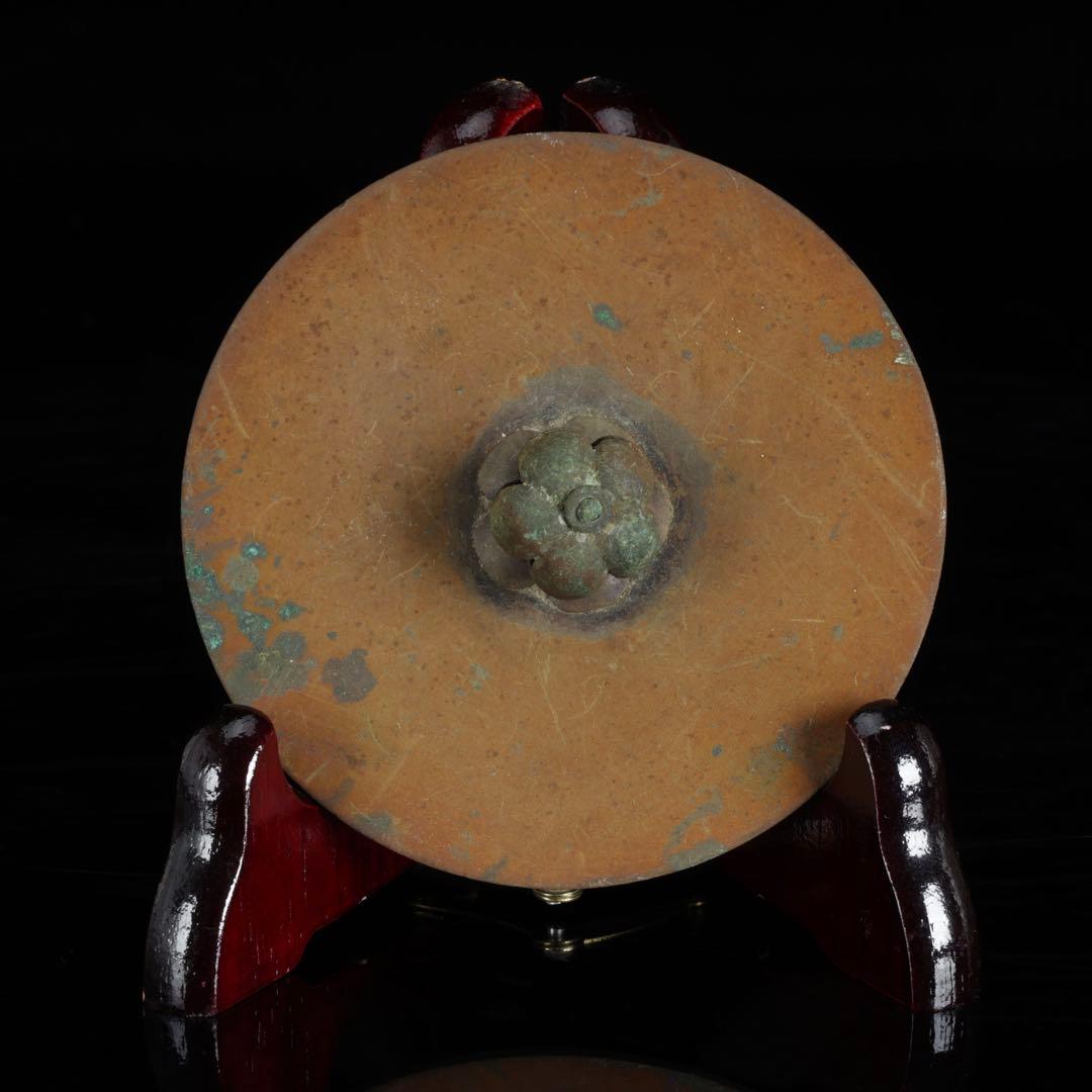 【時代鉄瓶】 龍文堂造摘蓋 渦巻紋鉄瓶 茶道具 煎茶道具 在銘 古美術 骨董品