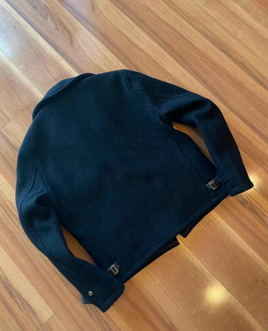 美品USA製Schottウールジャケット・36・ワンスター・ブラック・ジップ