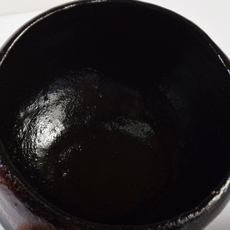 茶道具　佐々木松楽作　黒楽茶碗　赤楽茶碗　一双　共箱　V　7536