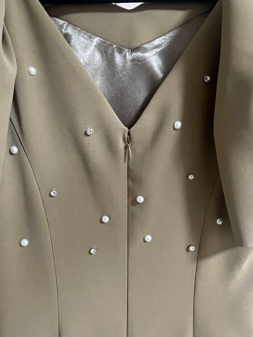 ANDRESED lace arm drape dress Sサイズ