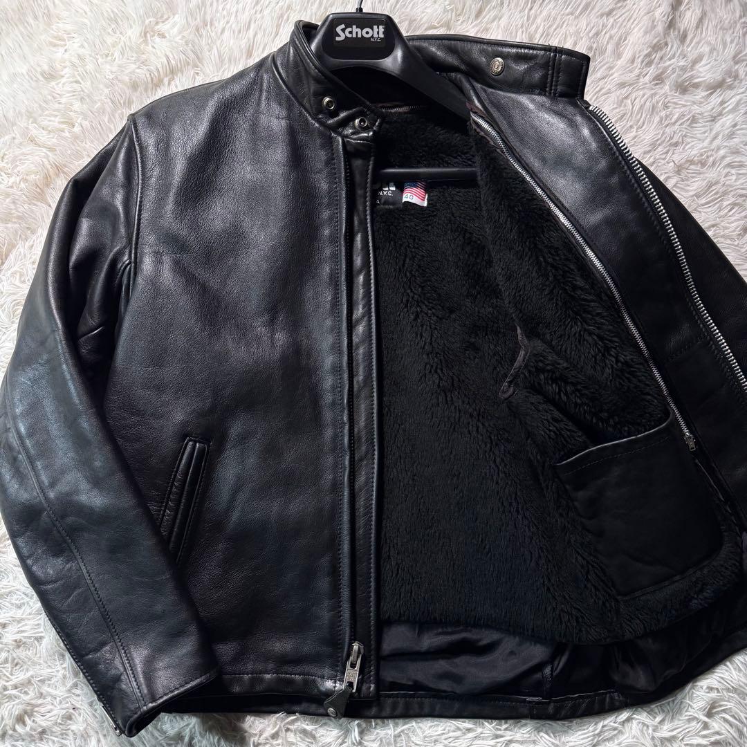 ワ*ズ様 【米国製】schott ライダースジャケット　シングル 641 黒　本