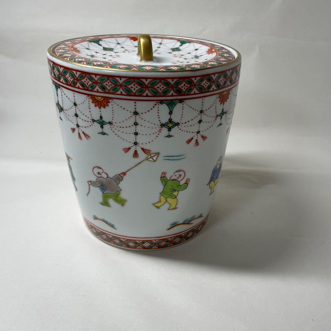 A21 桃山窯　橋本喜泉　唐子紋遊び水指　茶道具