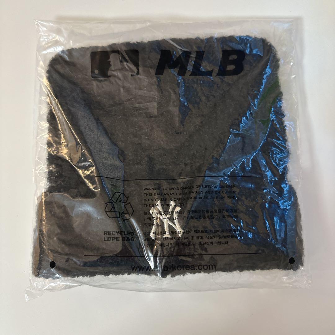 大人気【すぐ発送】韓国 MLB korea 猫耳 ビーニー ニット帽 ブラック