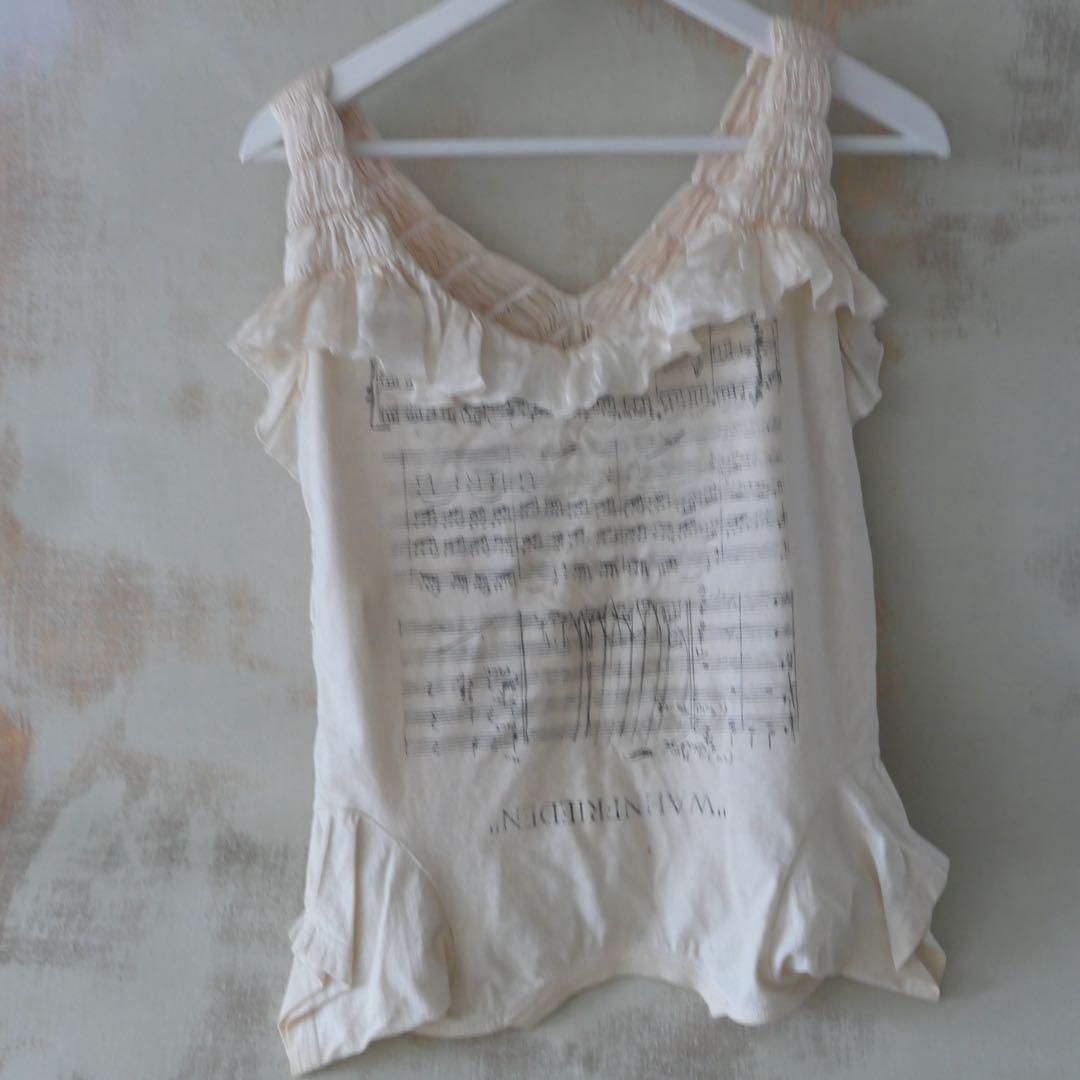 UNDERCOVER シルクギャザータンクトップ