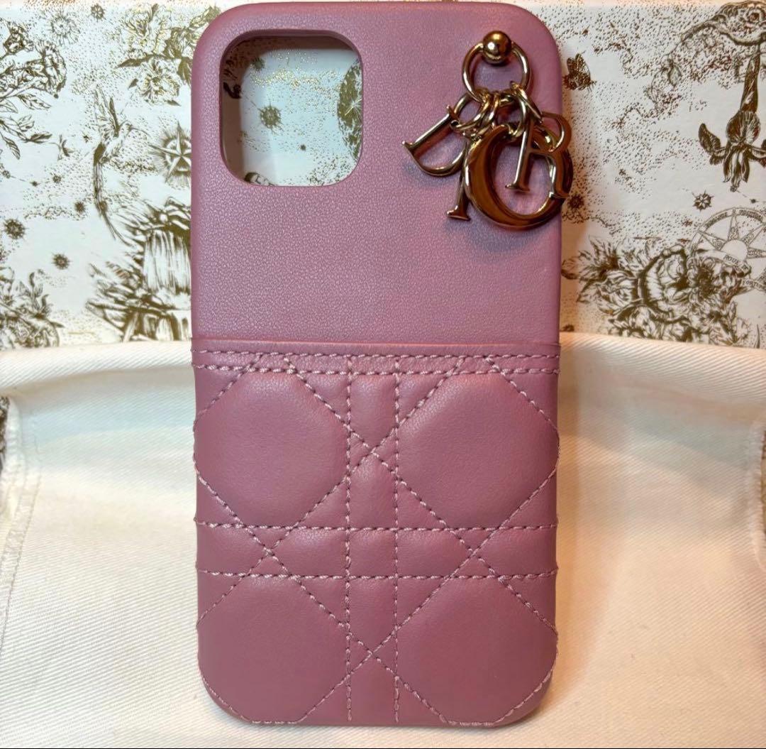 ☆極美品☆ Dior Lady Dior iPhone 12 ケース　ピンク
