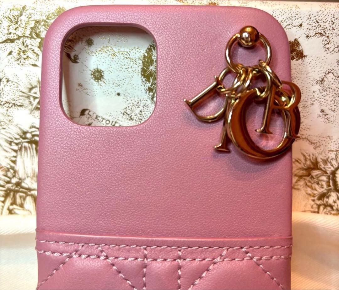 ☆極美品☆ Dior Lady Dior iPhone 12 ケース　ピンク