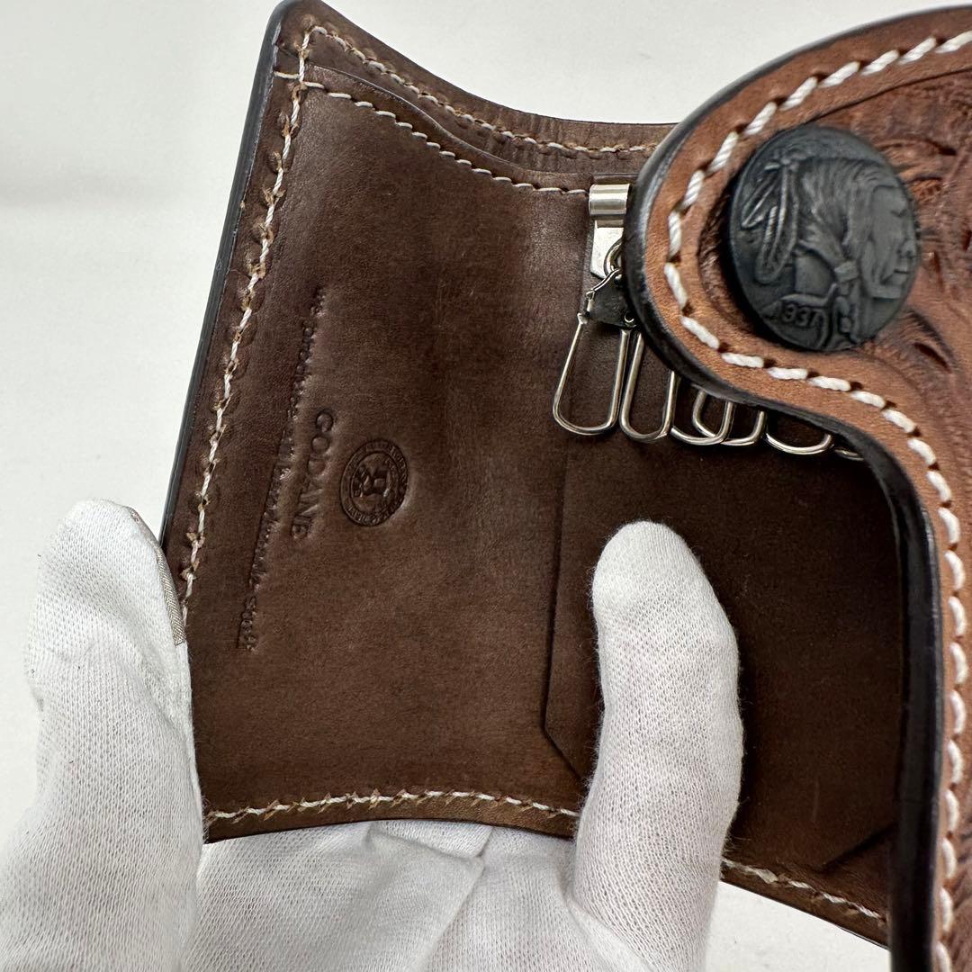 godane ゴダン　キーケース　カービング　レザー