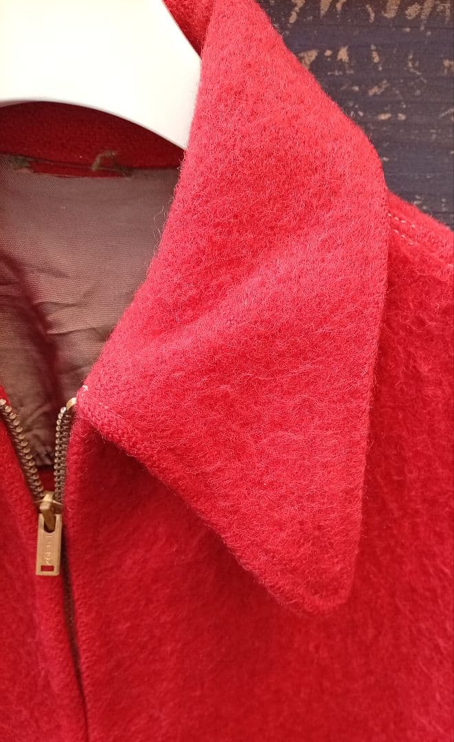 とと[ビンテージ]1950sウールジャケット　モヘア　ロングポイント