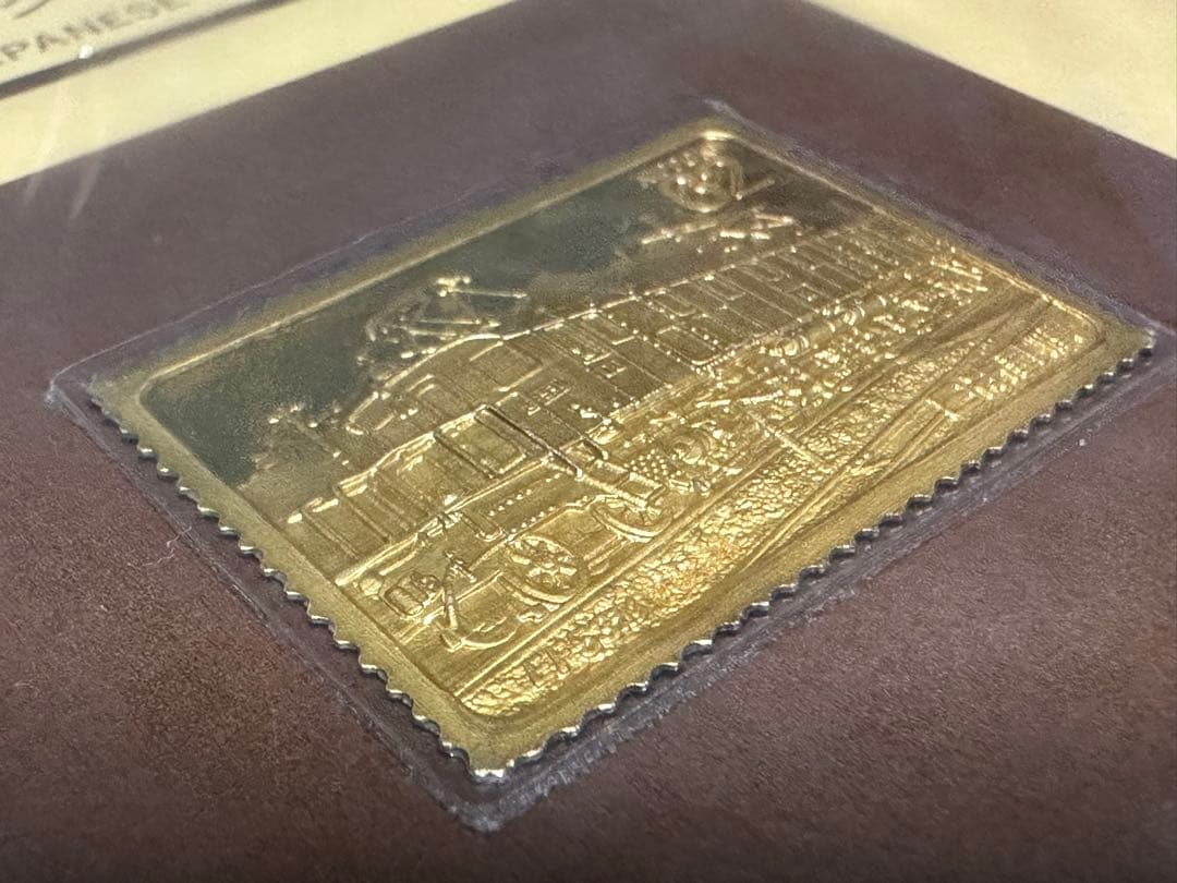 未開封　松本徽章工業　純金張　金属工芸品　3種セット　電気機関車シリーズ　限定