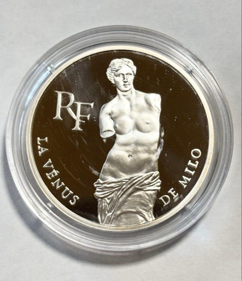 フランス　９３年　モネ・ド・パリ　ルーブル美術館２００年記念プルーフ銀貨セット