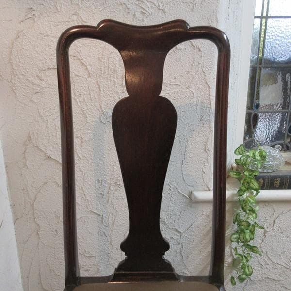 イギリス アンティーク 家具 クイーンアンチェア 猫脚 椅子 英国 4113e