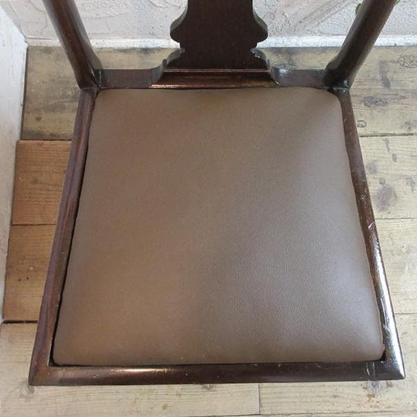 イギリス アンティーク 家具 クイーンアンチェア 猫脚 椅子 英国 4113e