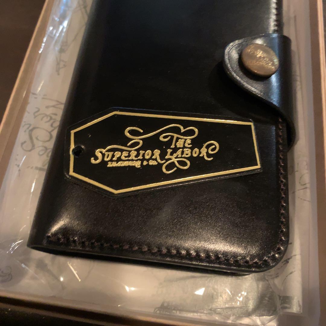 新品箱入りシュペリオールレイバー iPhoneX レザーケース黒 コードバン