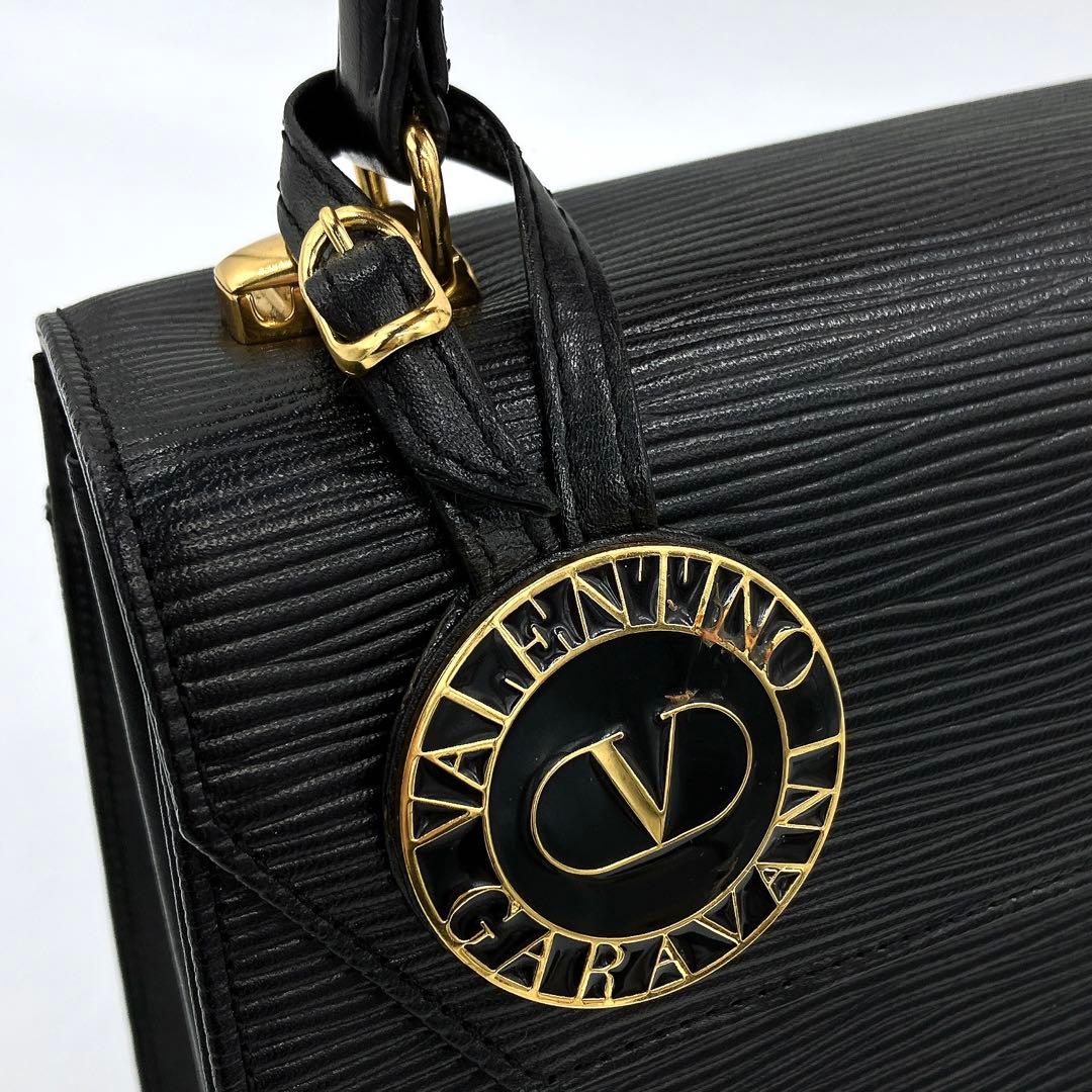 【Valentino Garavani】2wayバッグ　ハンドバッグ　ブラック