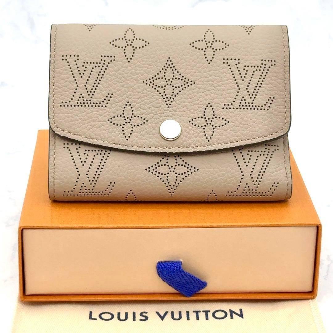 【新品級】ルイヴィトン マヒナ ヴィクトリーヌ ガレ ベージュ 三つ折り財布