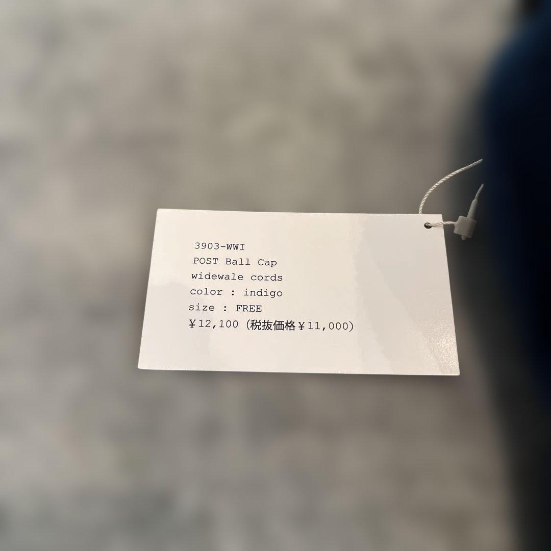 ポストオーバーオールズ　コーデュロイキャップ