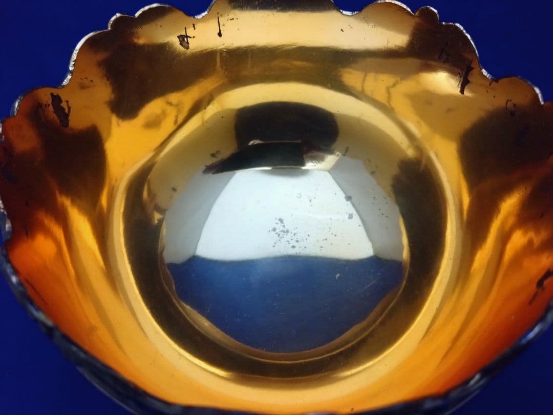 1950s アンティーク 銀メッキ　モンティースボウル ライオン装飾 EPM