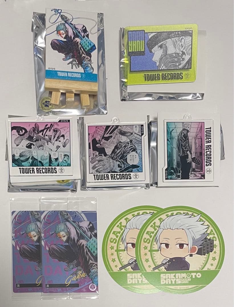 サカモトデイズ　楽　タワレコ　アクキー　アクリルバッジ　キャンパスボード