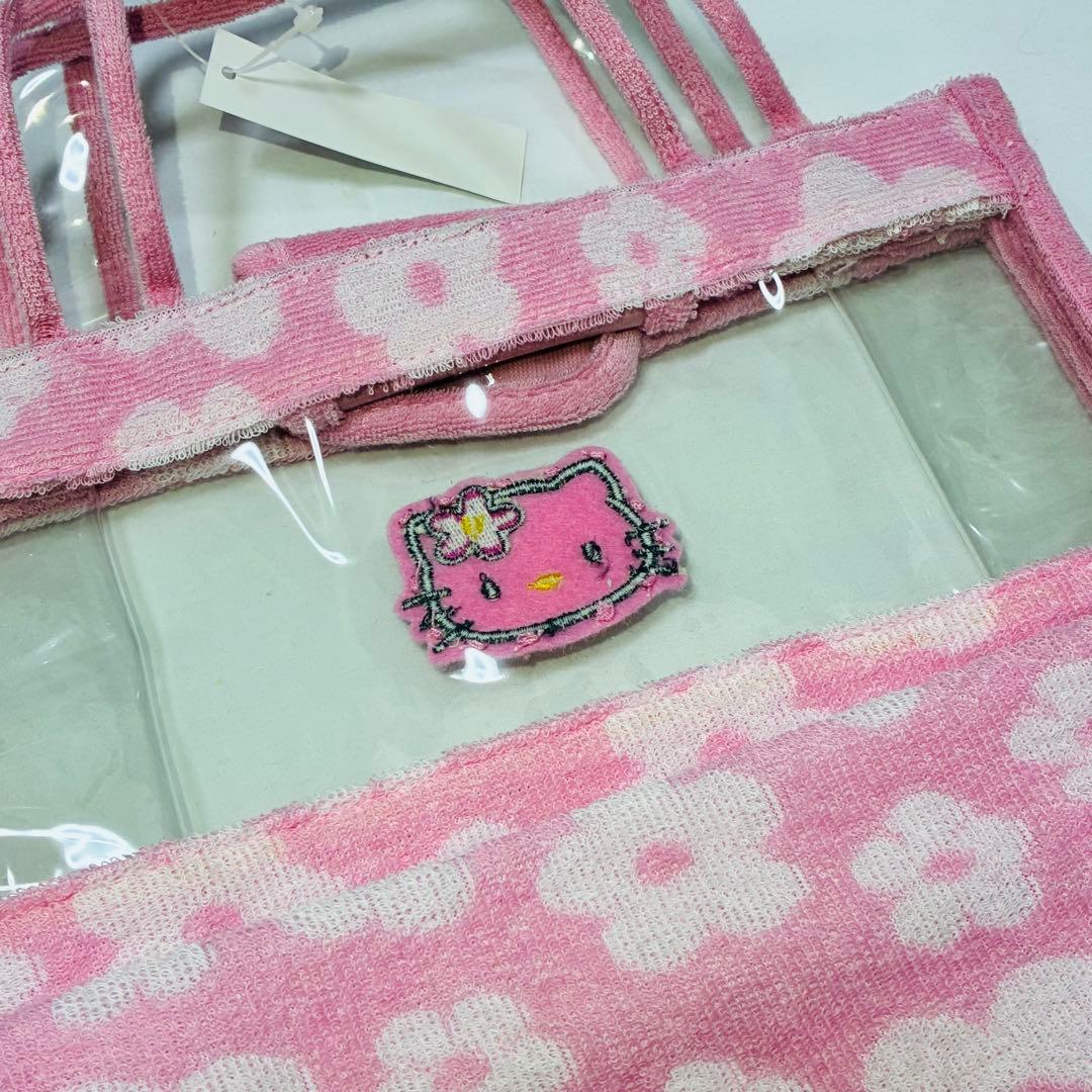 1999年　ハローキティ ビニールトートバッグ 平成レトロ　カオハナ