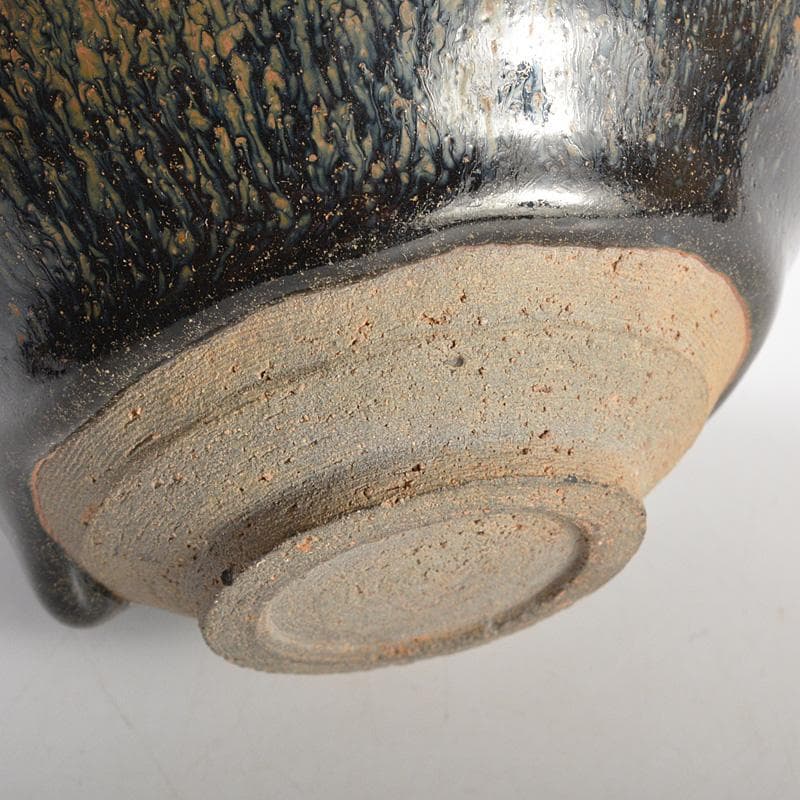 中国　南宋　建窯　禾目天目茶碗　煎茶碗　桐箱付　V　R5884