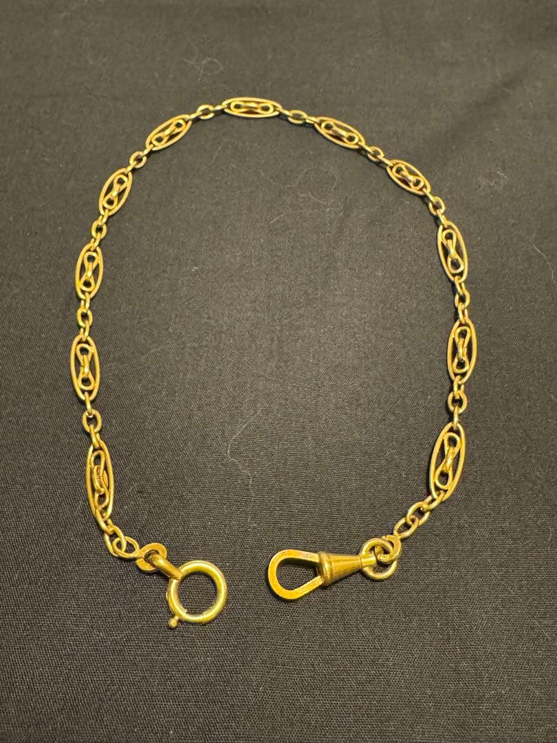 フランス　アンティーク　金バリ　立体感あるチェーン②