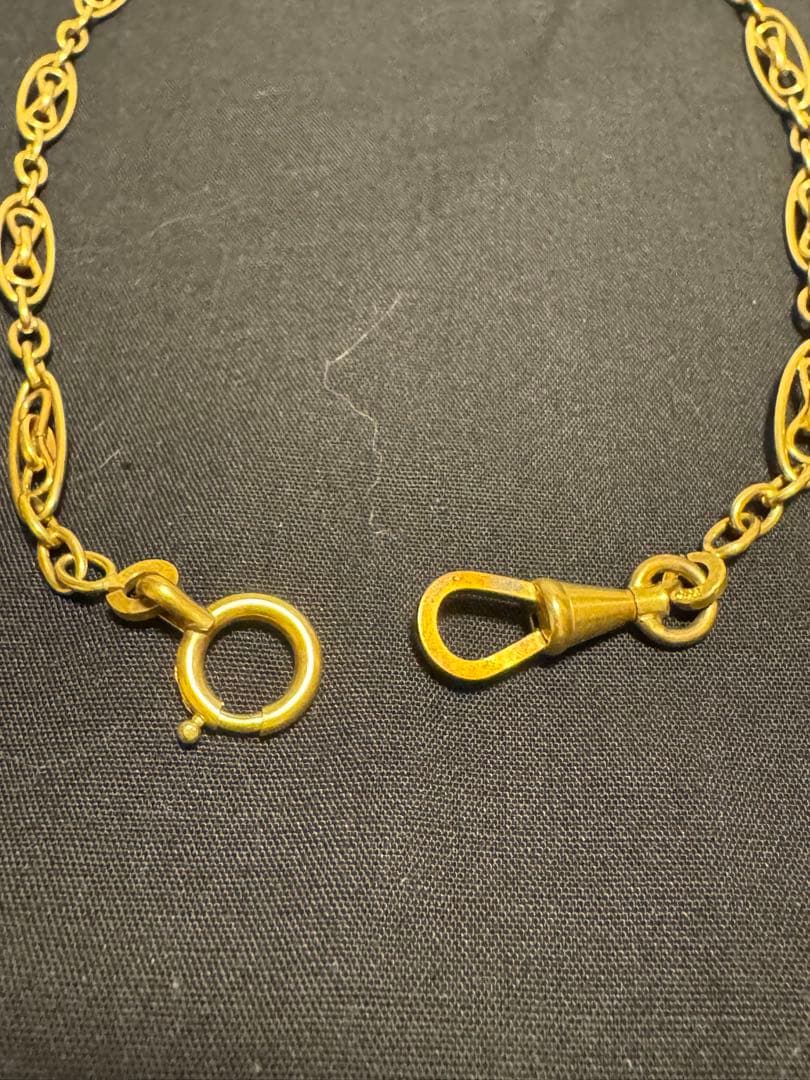 フランス　アンティーク　金バリ　立体感あるチェーン②