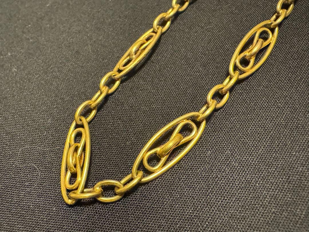 フランス　アンティーク　金バリ　立体感あるチェーン②