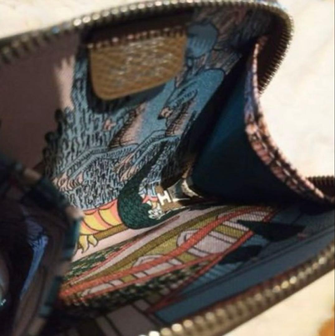 HERMES　エルメス　エトゥープ　アニマポリス　シルクインケース