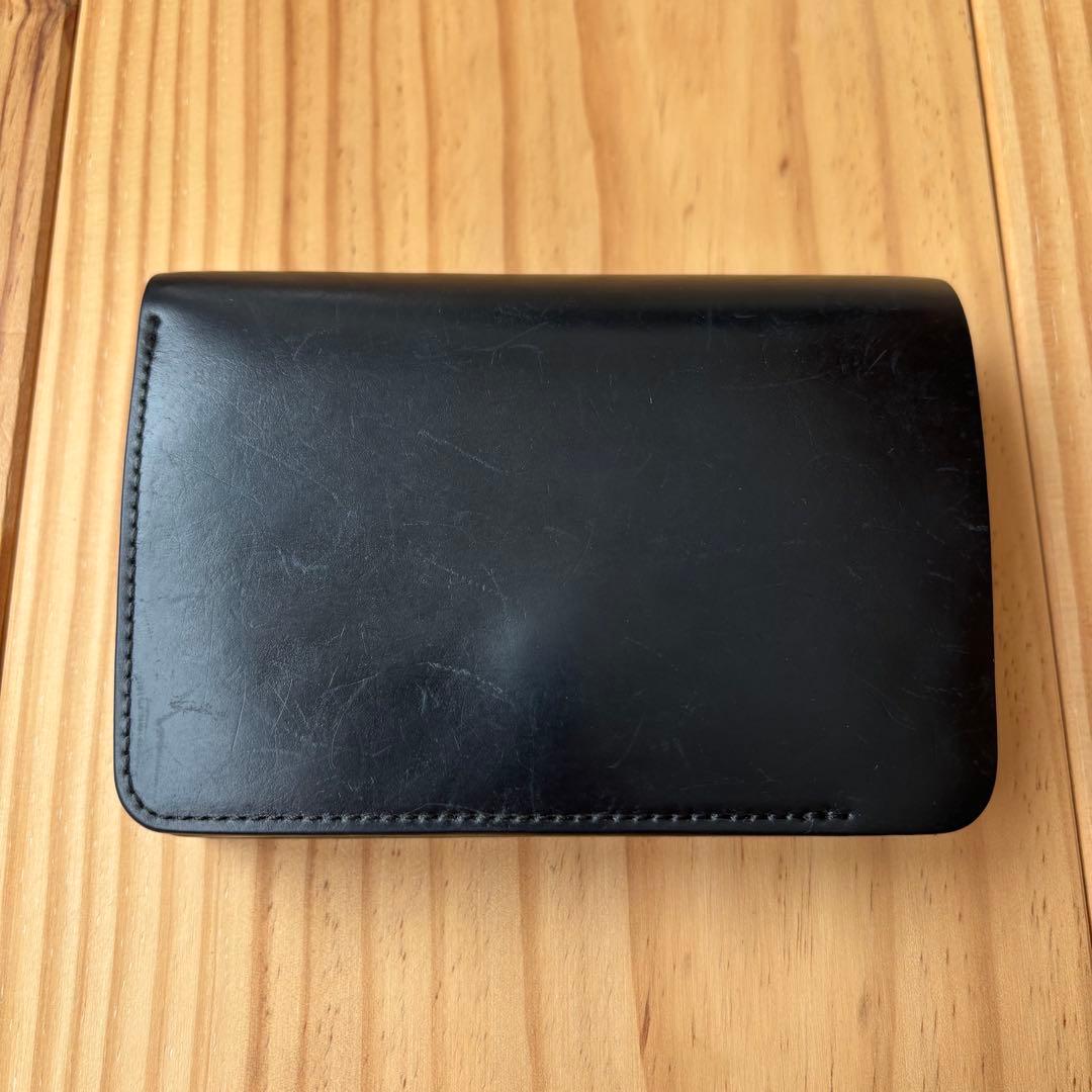forme ショートウォレット　コードバン　ブラック