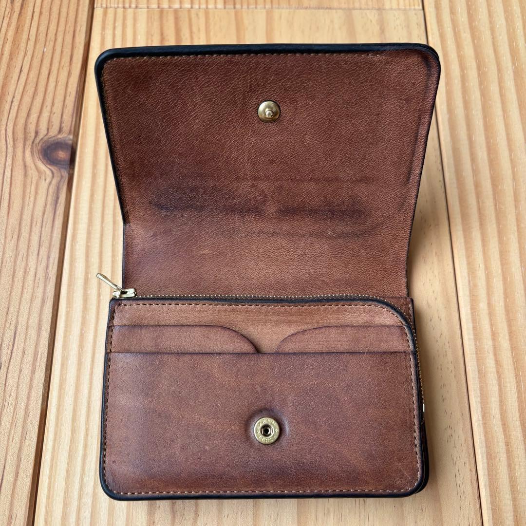 forme ショートウォレット　コードバン　ブラック