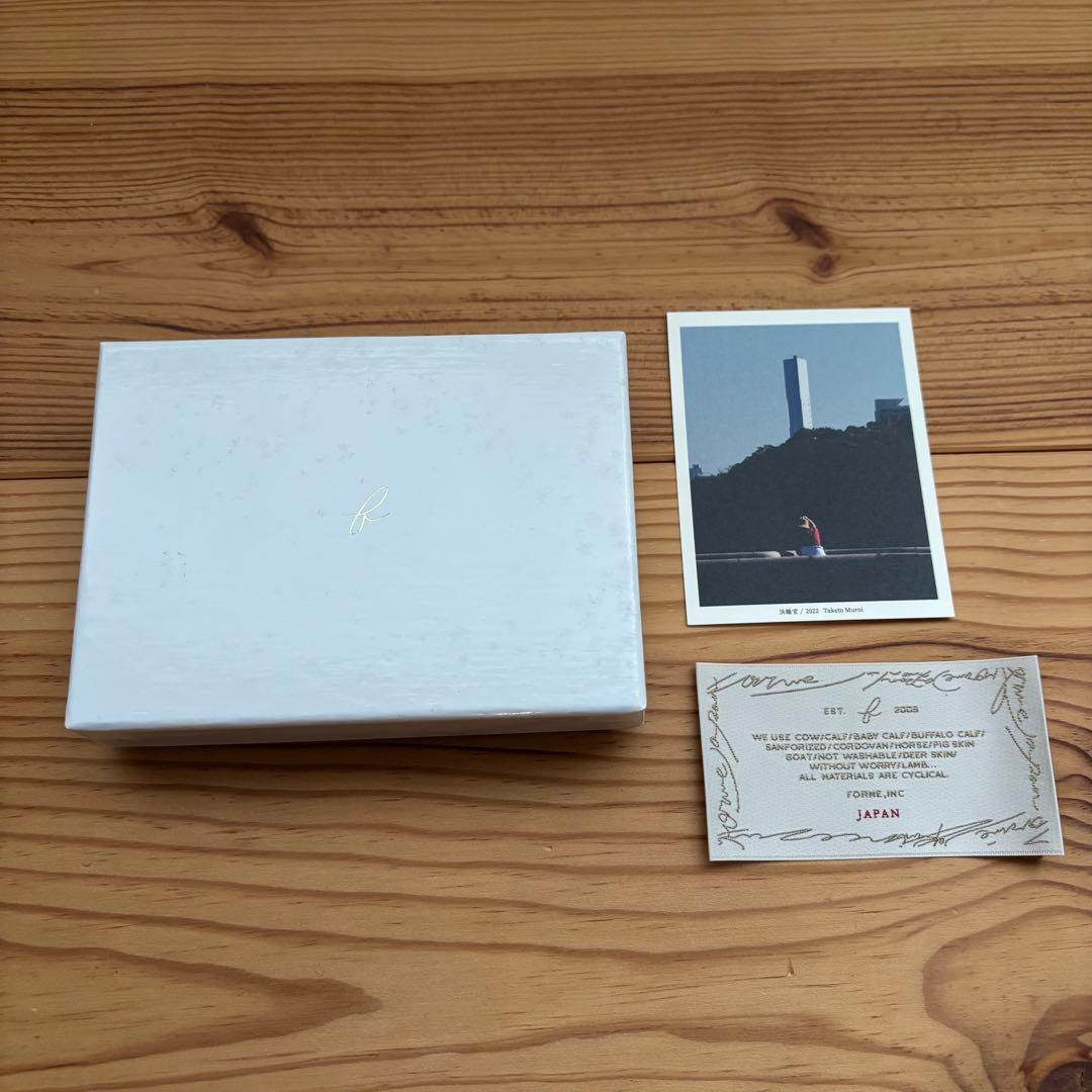 forme ショートウォレット　コードバン　ブラック