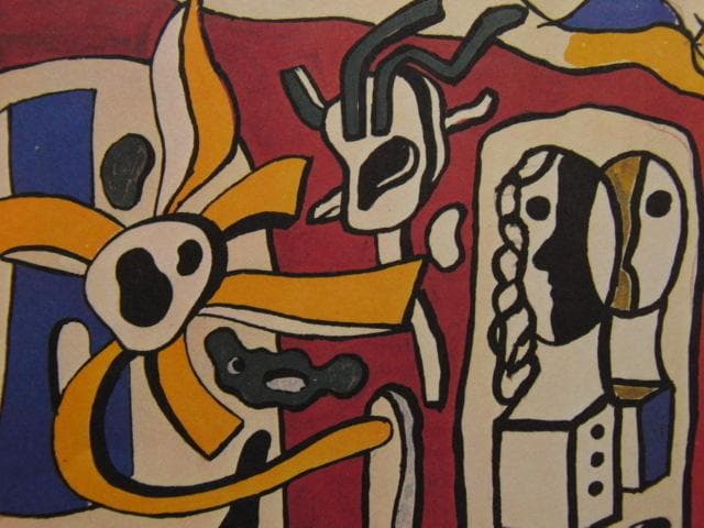 フェルナン・レジェ、ひまわりと彫刻、希少画集・額装画、新品・日本製額縁付