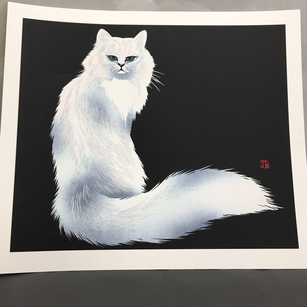 0624F 宮田雅之 白猫 W49.5*H55CM
