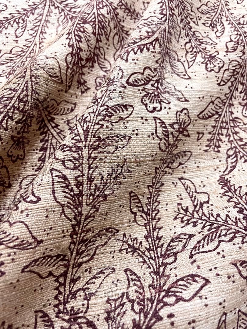 作家物 野蚕糸 ムガシルク 染め 付け下げ小紋 ガード加工