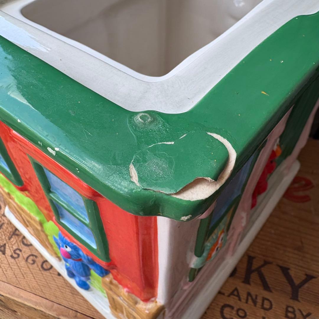 【2000s】セサミストリート クッキージャー 置物　小物入れ　レトロ