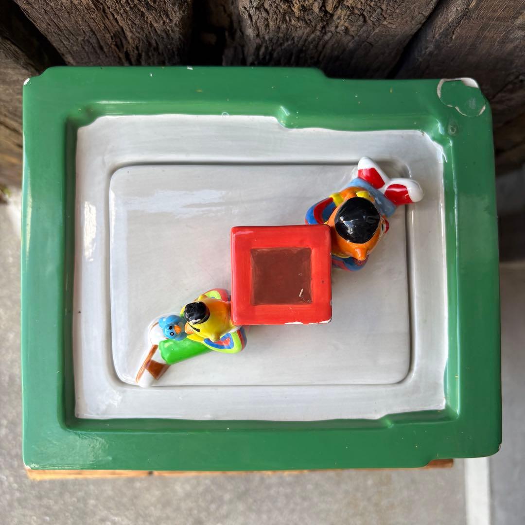 【2000s】セサミストリート クッキージャー 置物　小物入れ　レトロ