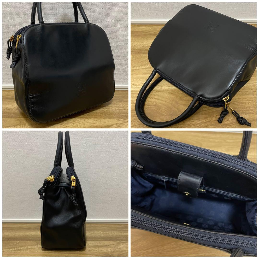 《美品》LOEWE（ロエベ）ナッパレザー ハンドバッグ ブラック 黒