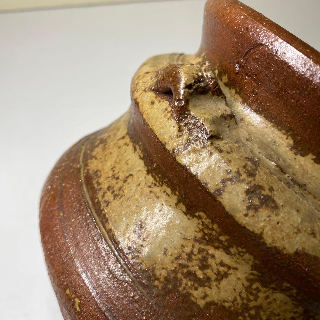 【茶道具】小西陶古造　備前水指（共箱）