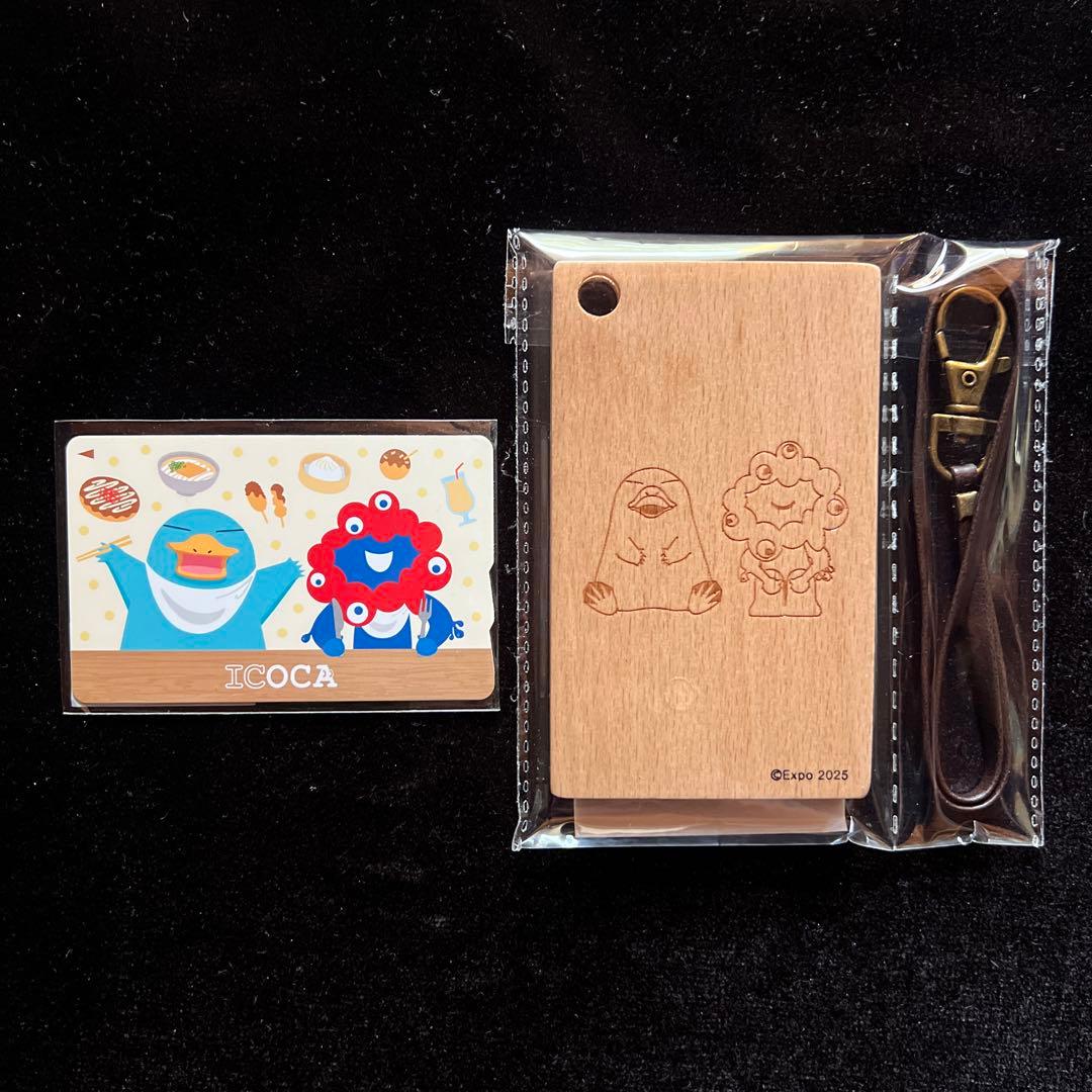 【終売】万博会場限定⭐︎ICOCA ミャクミャク イコちゃん 木製パスケースセット