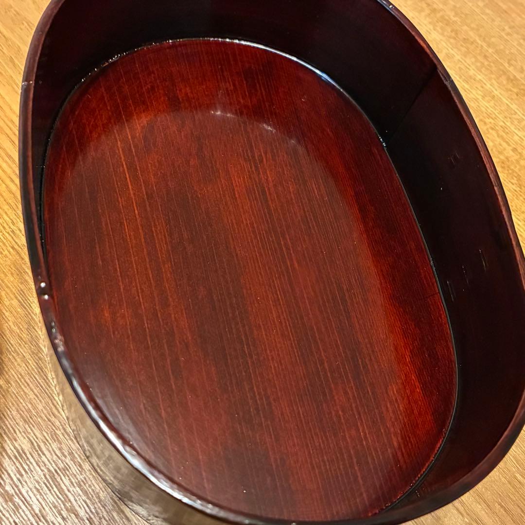 【新品】井川メンパ 望月 栄一作 静岡県指定郷土工芸品 楕円形 小判型