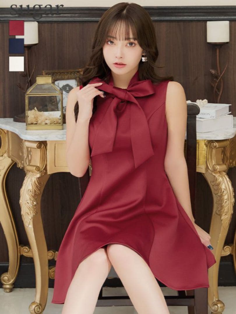 erukei ドレス　0 XS ワインレッド 銀座クチュール　セッタン