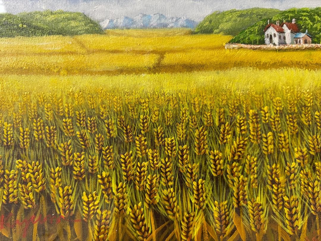 【中古・美品】金謙伊　油彩画