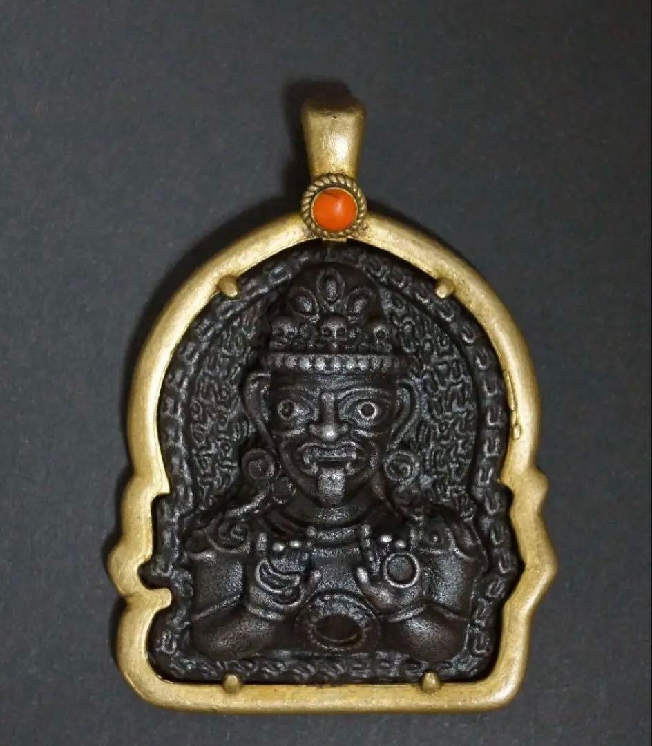 チベットトクチャ(Thogchags) 銅地天鉄 女神ザキラム 隕鉄根付 お守り