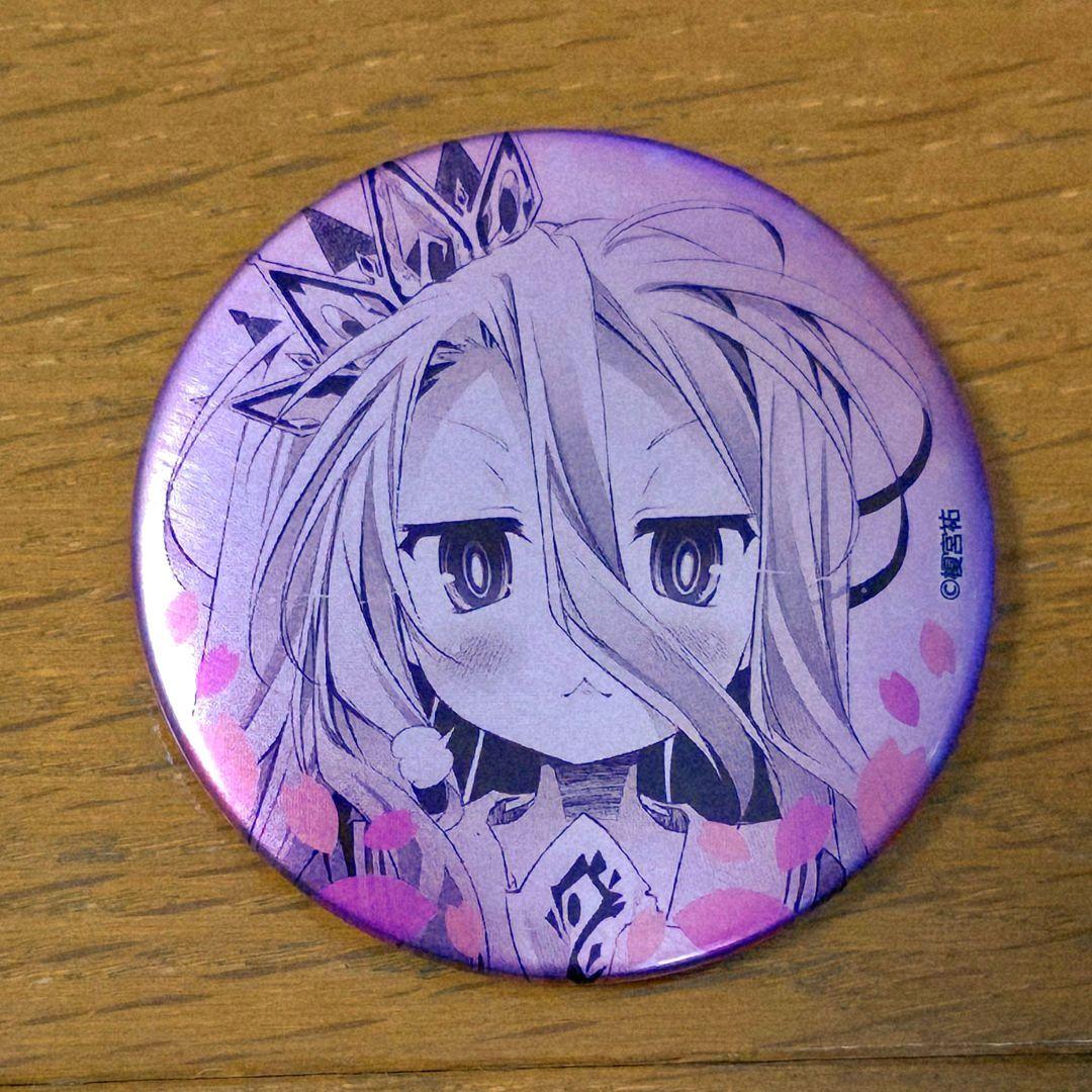 ノーゲーム・ノーライフ 白 缶バッジ らのすぽ！ サマーフェスタ