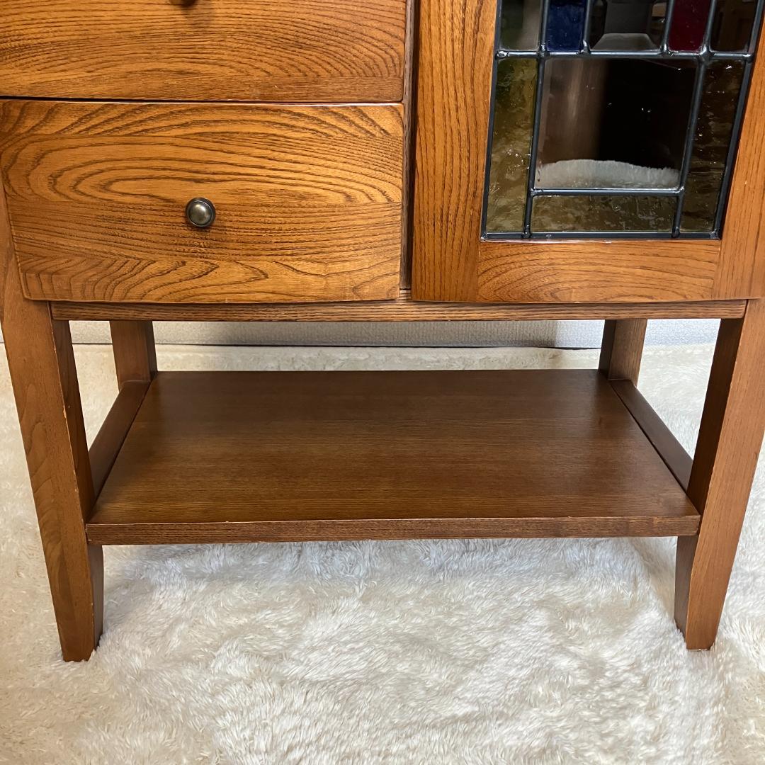 曙工芸　オーロラ3022　キャビネット　サイドボード　ステンドグラス