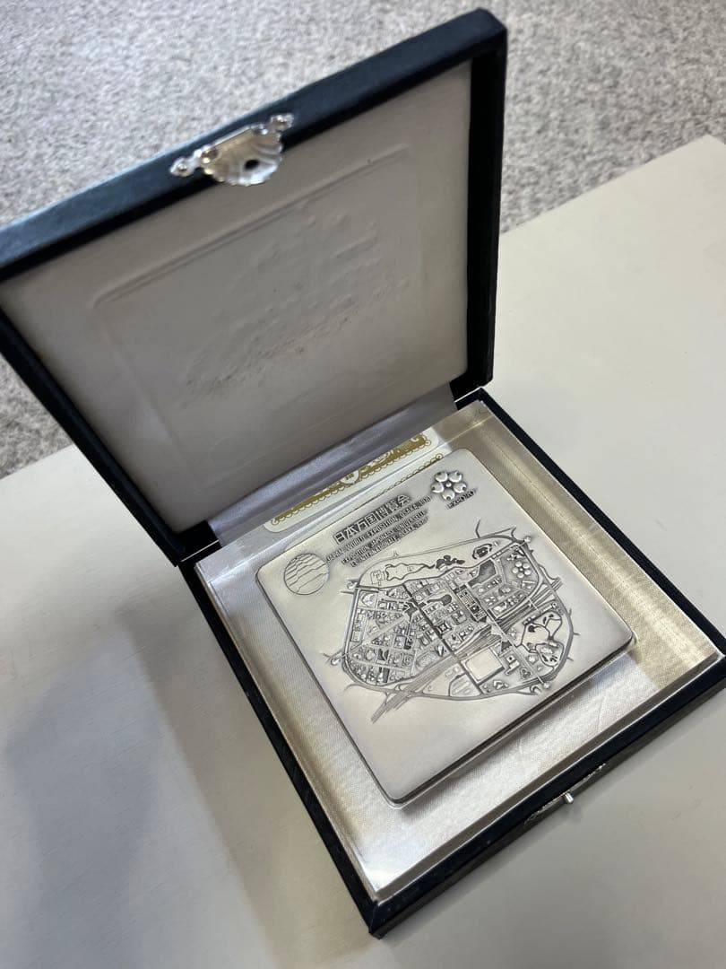 福*門様 １９７０年　日本万国博覧会記念 銀製プレート　大阪万博　エキスポ