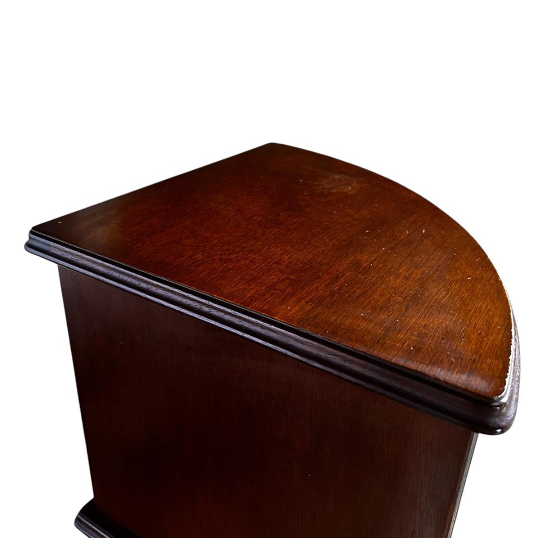 綾野製作所 アヤノクラフト コーナーキャビネット 木製3段 ダークブラウン