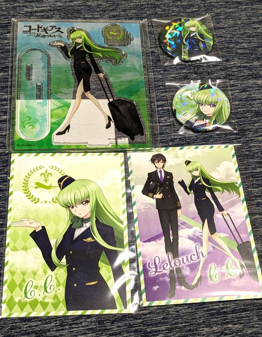コードギアス 成田空港 コラボ アクリルスタンド 缶バッジ 特典 ポストカード